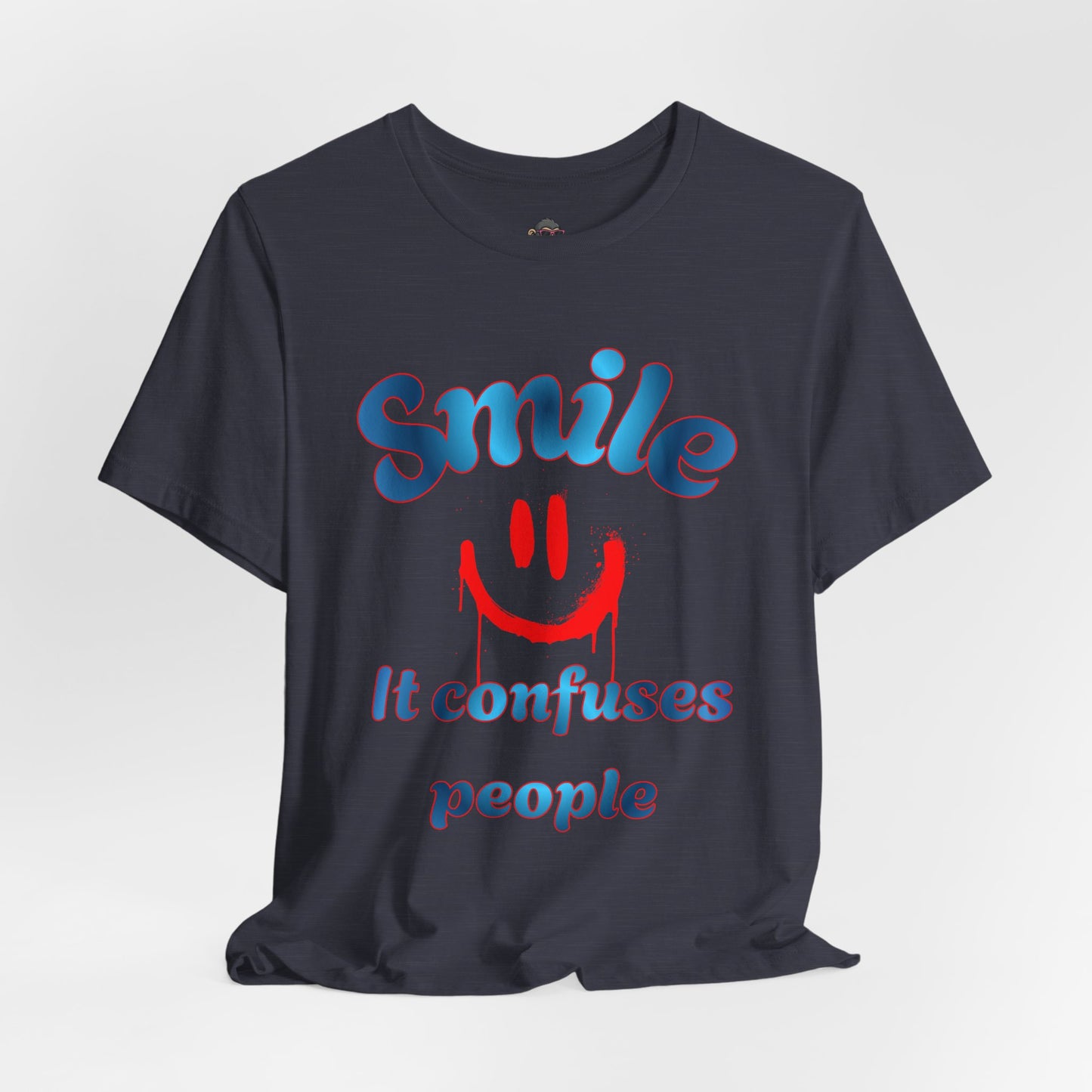 Smile It Confuses People Tee — Retro Smiley Graphic T-Shirt