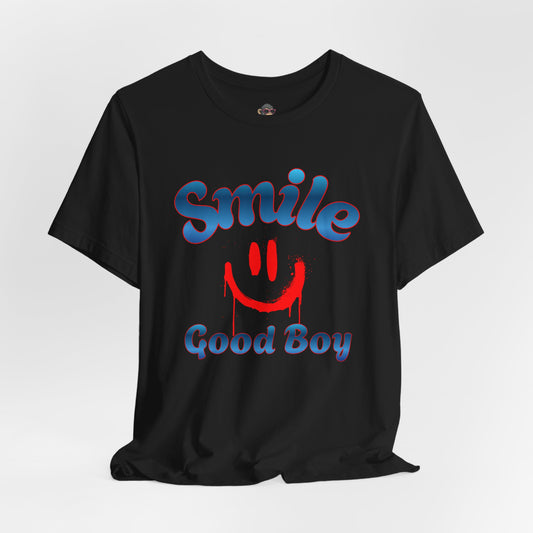 Smile Good Boy Tee — Retro Smiley Graphic T‑Shirt