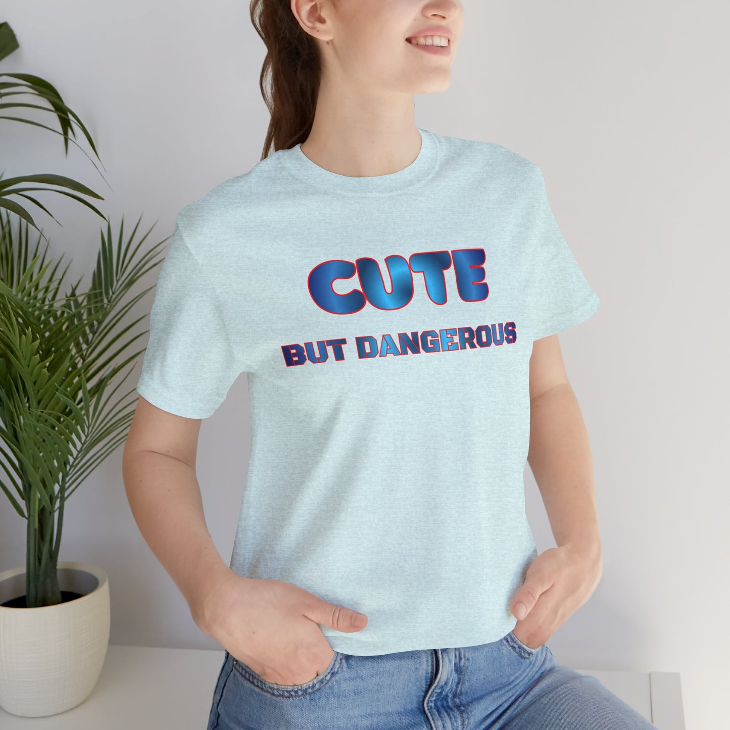 Cute But Dangerous T-Shirt — Retro Neon Graphic Tee