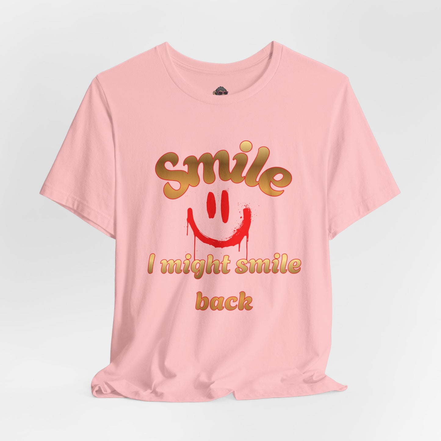 Smile Graphic Tee — “I Might Smile Back” Casual Unisex T-Shirt