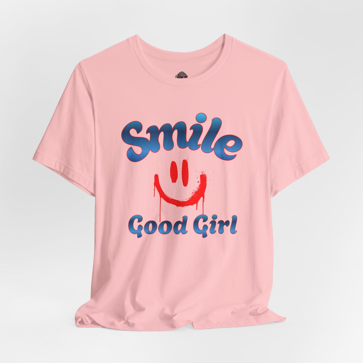 Smile Good Girl Tee — Retro Smiley Graphic Short Sleeve T-Shirt