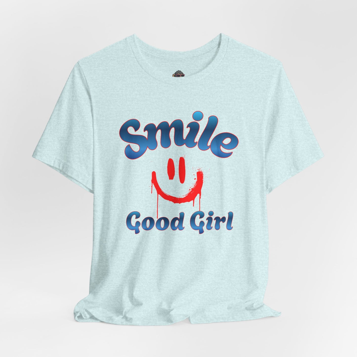 Smile Good Girl Tee — Retro Smiley Graphic Short Sleeve T-Shirt