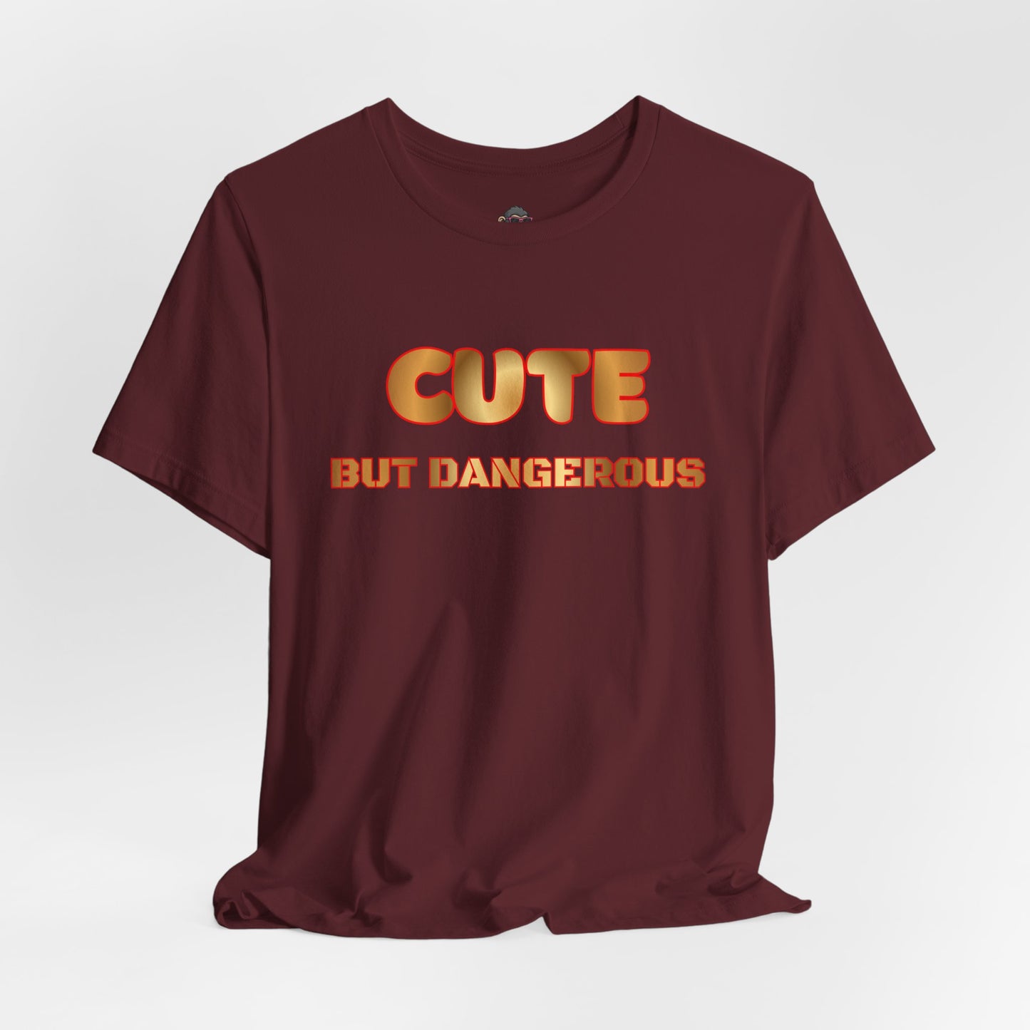 Cute But Dangerous T‑Shirt — Bold Retro Text Graphic Tee