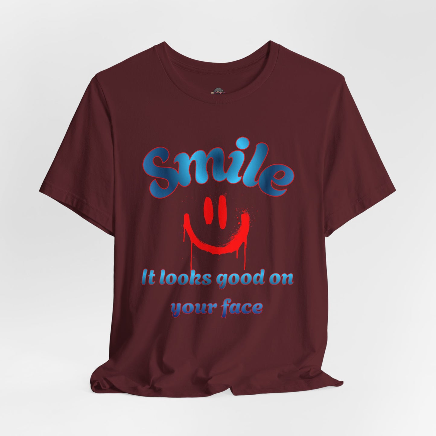 Smile Tee — "Smile, it looks good on your face" Graphic T-Shirt