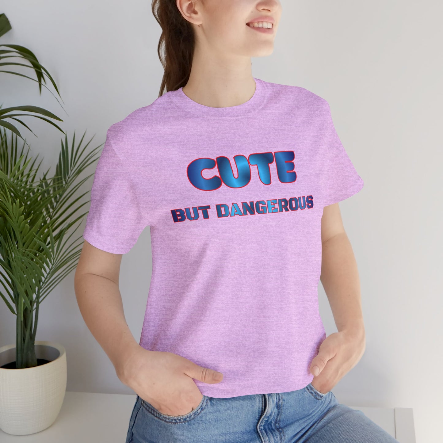 Cute But Dangerous T-Shirt — Retro Neon Graphic Tee