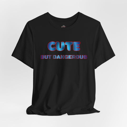 Cute But Dangerous T-Shirt — Retro Neon Graphic Tee