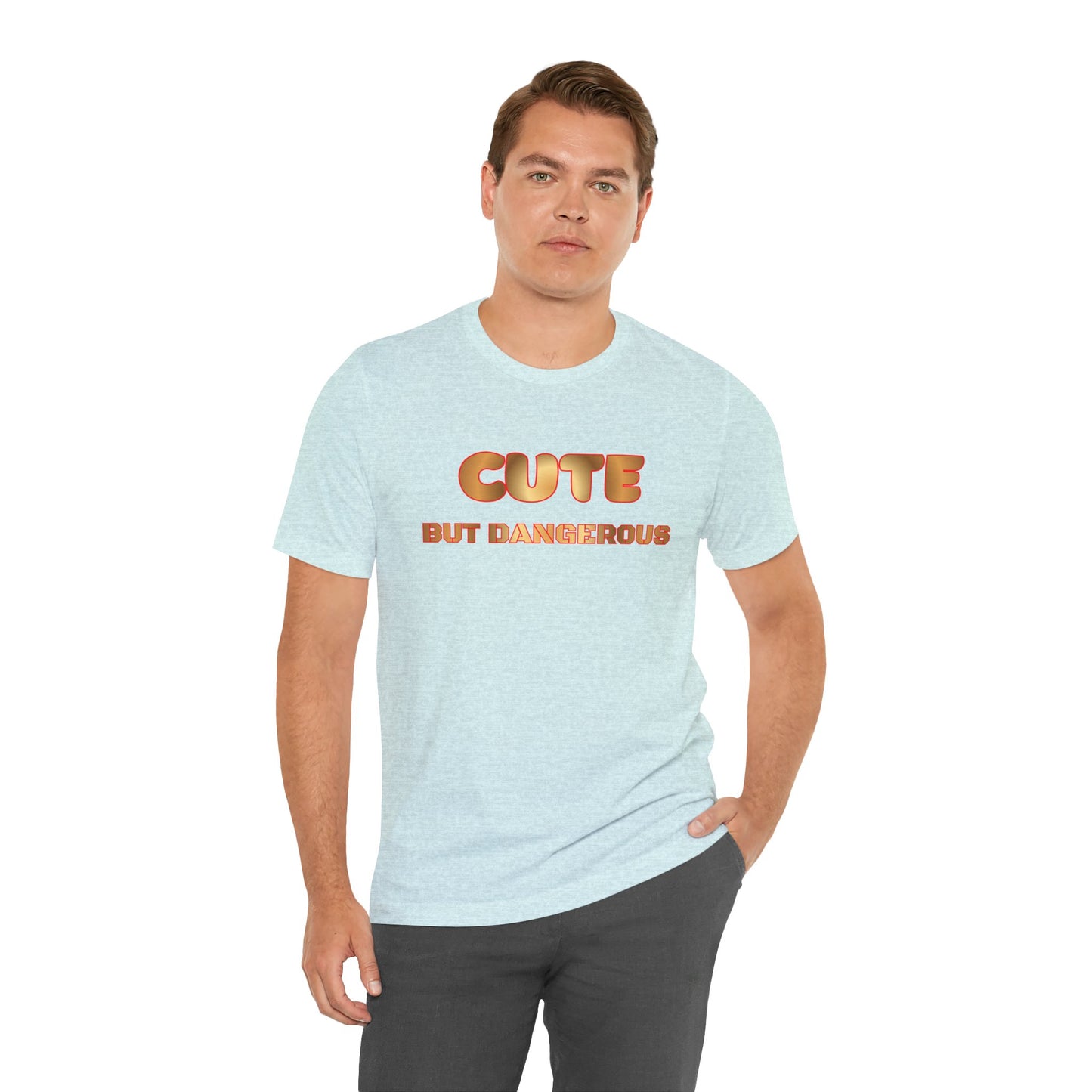 Cute But Dangerous T‑Shirt — Bold Retro Text Graphic Tee