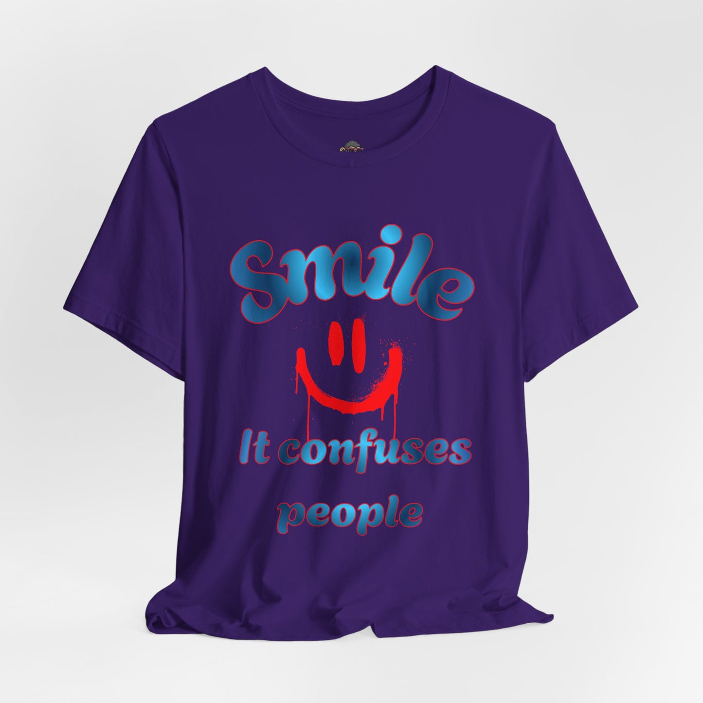 Smile It Confuses People Tee — Retro Smiley Graphic T-Shirt