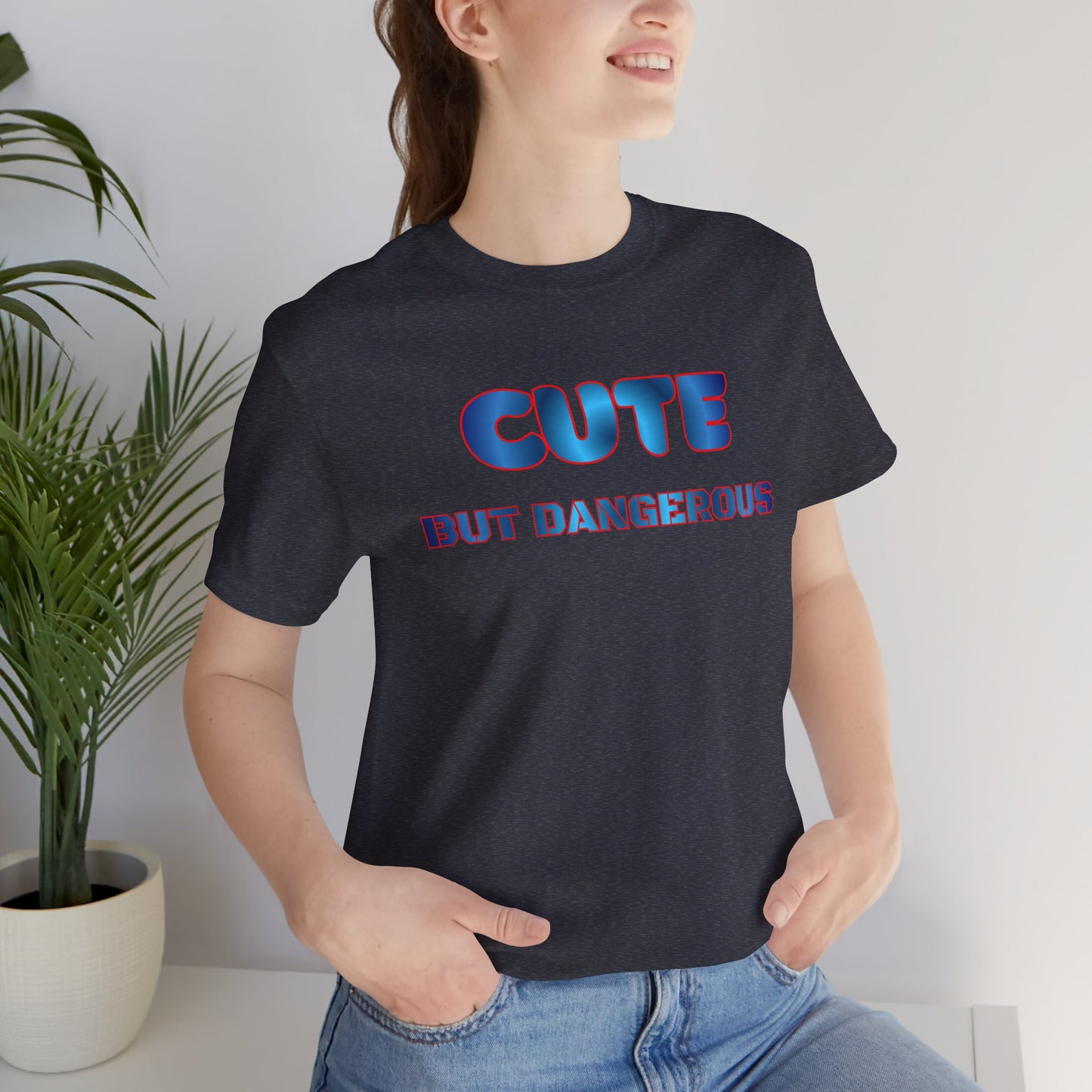 Cute But Dangerous T-Shirt — Retro Neon Graphic Tee